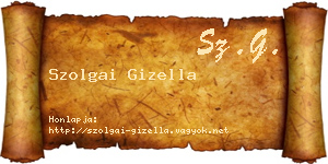Szolgai Gizella névjegykártya