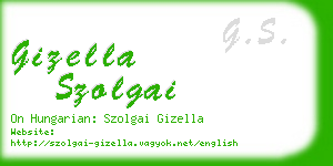 gizella szolgai business card